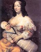 Charles Beaubrun Louis XIV et la Dame Longuet de La Giraudiee oil painting
